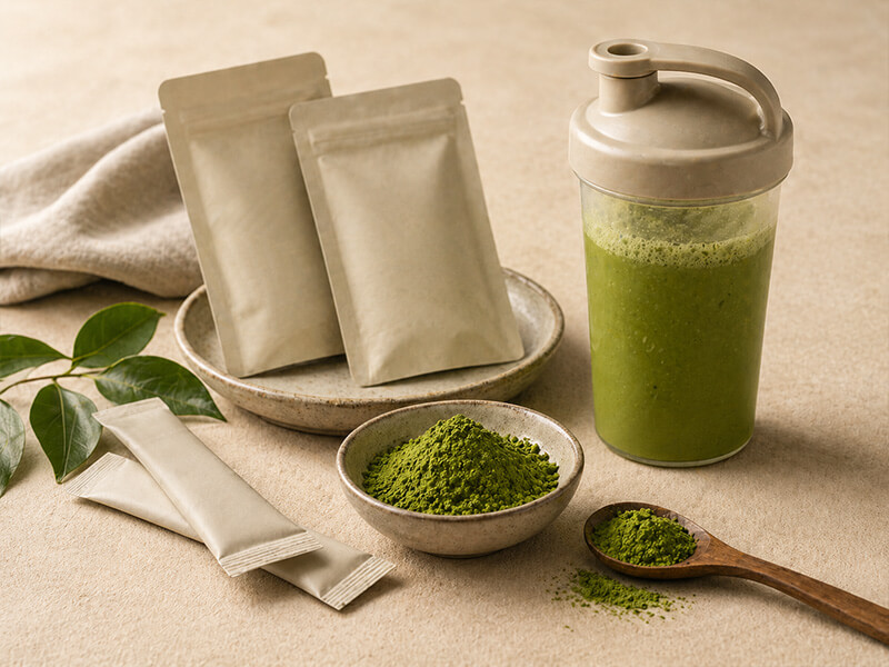 Matcha ingredient for industrial premixes