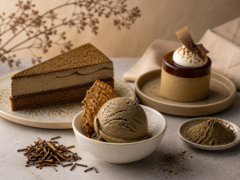 Matcha chocolate and confectionery applications